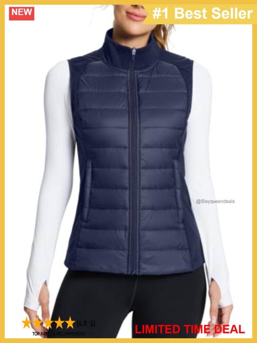 Lightweight Warm Puffer Vest Winter Running Sleeveless Jacket